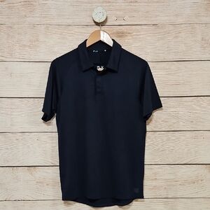 💟 FLX Men's Navy Blue Short Sleeve Polo Shirt Small